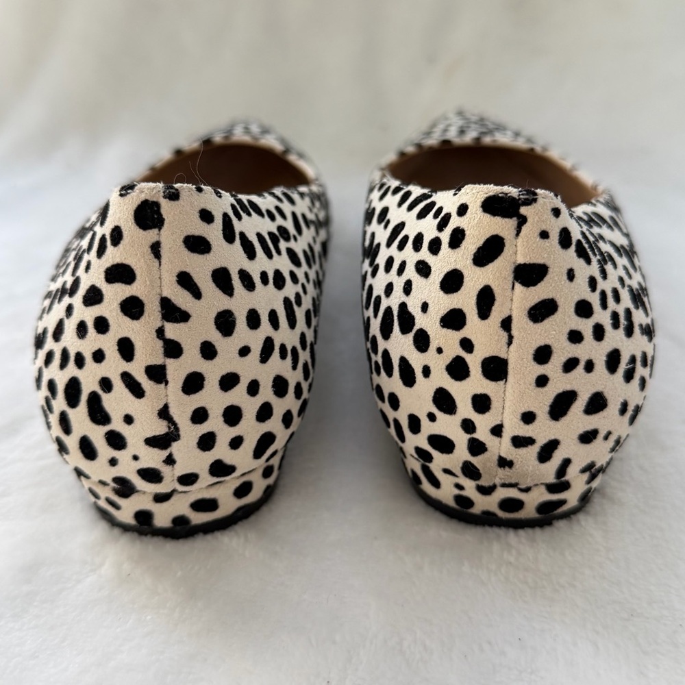 VIONIC Lena Spot Black Off-White Size 9 Ballet Flat Pointed Toe Comfort Slip ons - Picture 7 of 13